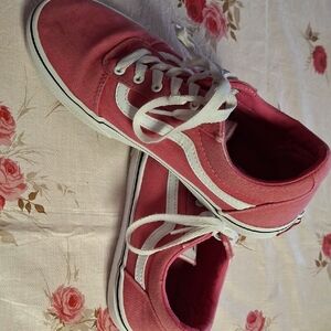 Women's Pink Vans Canvas Sneakers